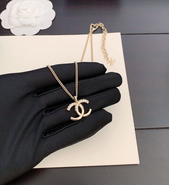 Chanel New Diamond CC Pendant Necklace