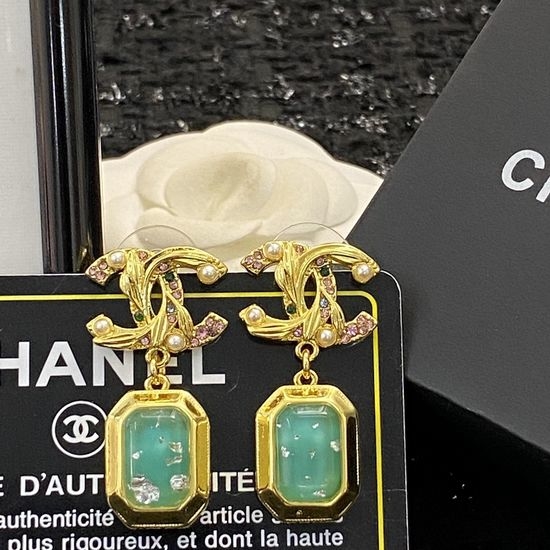 Chanel Colored Gemstone Diamond Earrings