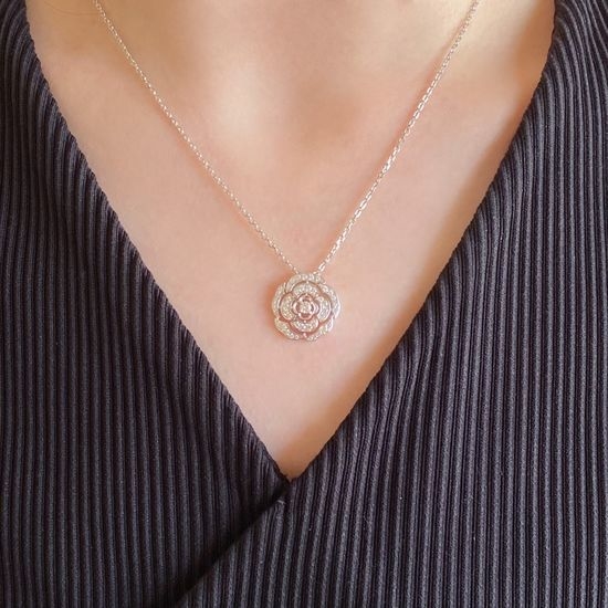 Chanel Three-Dimensional Camellia Necklace Classic