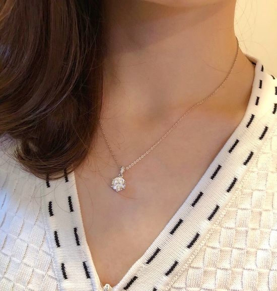 Tiffany & Co. Classic Six Prong Solitaire Necklace