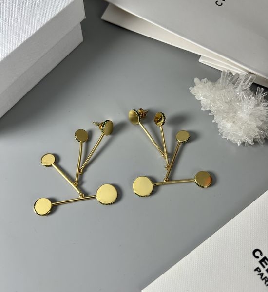 Celine Geometric Dangle Drop Earrings