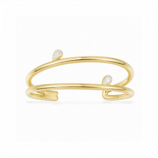 Apm monaco Multi Ring Open Pear Stone Bracelet