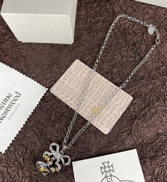Vivienne Westhood Bow Bell Pendant Necklace