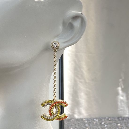 Chanel Tassel Pendant Colored Diamond Earrings