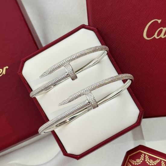 Cartier Full Zircon Nail Bangle High-end Custom Design