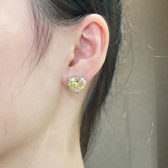 Graff Heart-Shaped Yellow Diamond Earrings