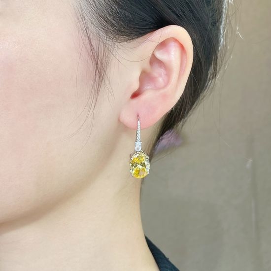 Graff Oval Yellow Zircon Earrings