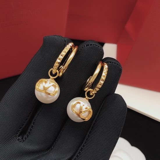 Valentino Pearl Drop Hook Earrings