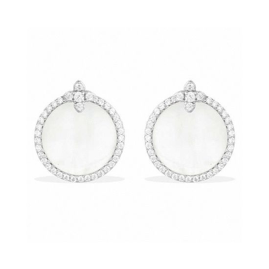 Apm monaco Reversible Four Leaf Clover Stud Earrings