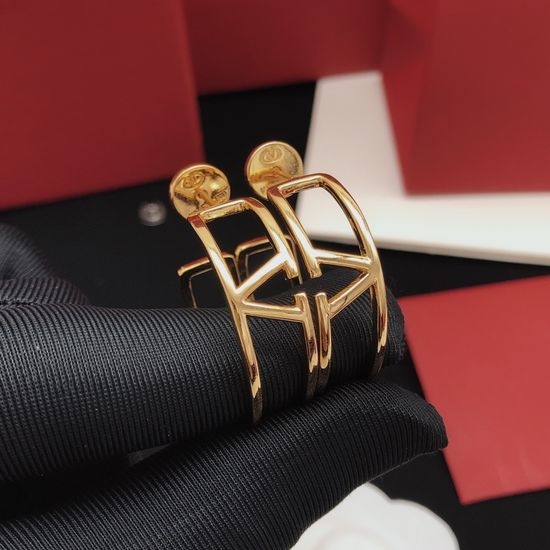 Valentino Round Moon Design Drop Earrings