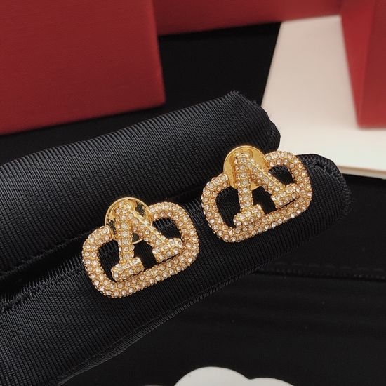 Valentino Full Diamond Inlaid Stud Earrings