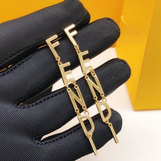 Fendi Tassel Letter Design Stud Earrings