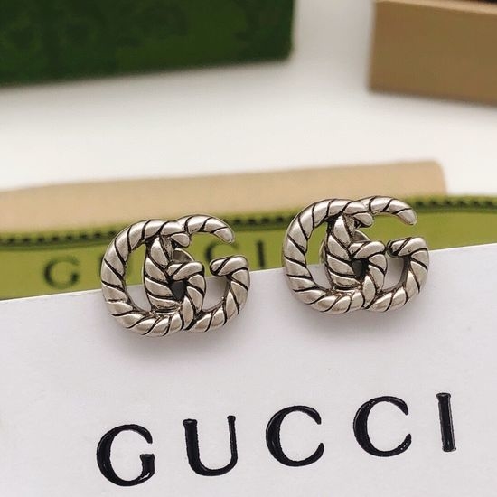 Gucci Mini Twisted Silver Stud Earrings