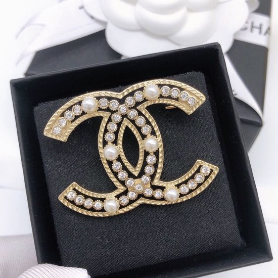 Chanel Hollow Rhinestone Brooch