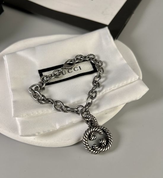 Gucci Double Letter Pendant Chain Bracelet