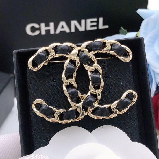 Chanel Leather Brooch Fine Workmanship
