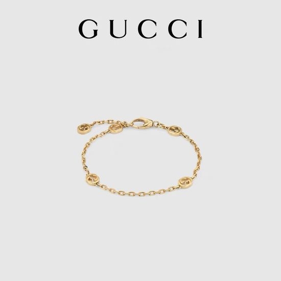 Gucci Yellow Gold Interlocking Bangle