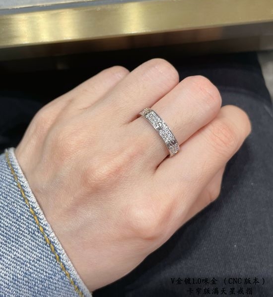 Cartier Narrow Full Paved Diamond Elegant Ring