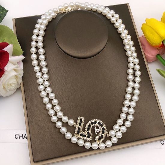 Chanel Woven Leather Rhinestone Sweater Chain