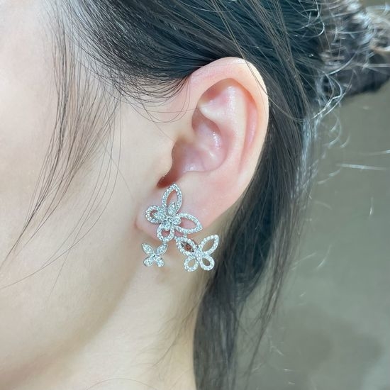 Graff Exquisite Three Butterfly Ear Cuffs
