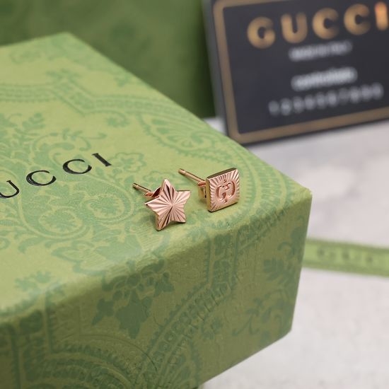 Gucci Pentagram Design Stud Earrings