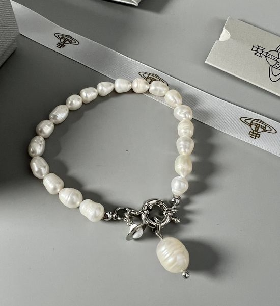 Vivienne Westhood Pearl Decorated Planet Bracelet