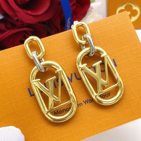 Louis Vuitton LV Smooth Tassel Drop Earrings Brass Material