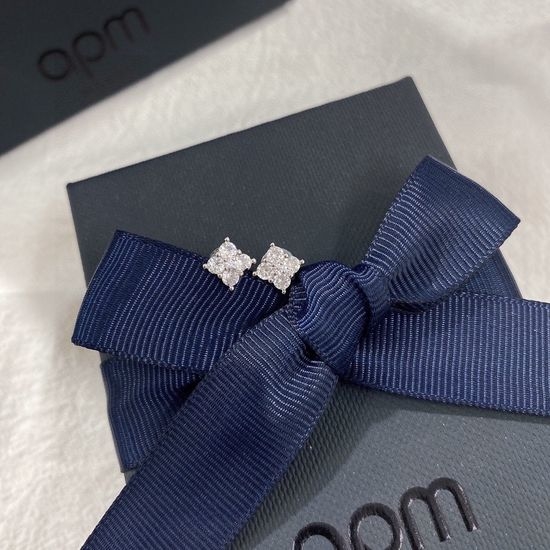 Apm monaco Dainty Zircon Stud Drop Earrings