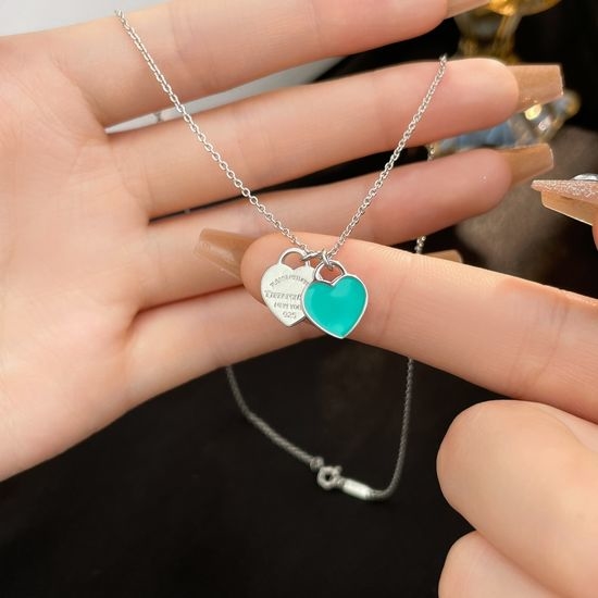 Tiffany & Co. Mini Heart Pendant Necklace Sterling Silver
