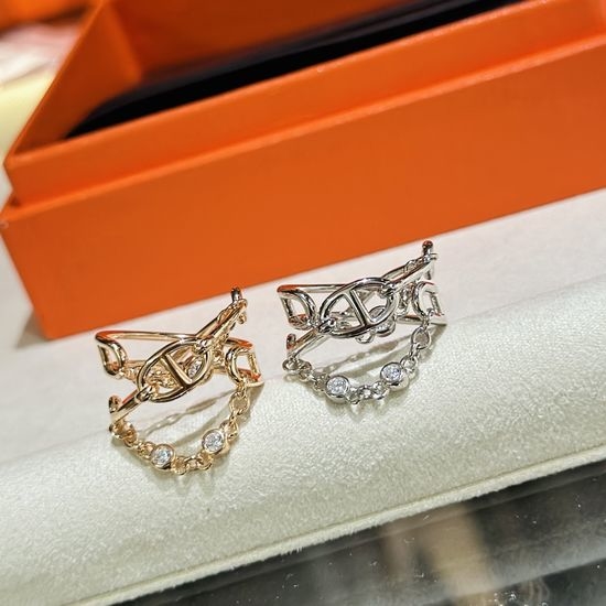 Hermes Three Layer Pig Nose Shape Ring