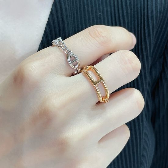 Hermes Gold Plated Double Chain Nose Ring