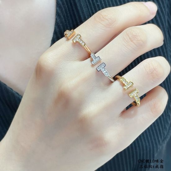 Tiffany & Co. Three Diamond Open Band Ring