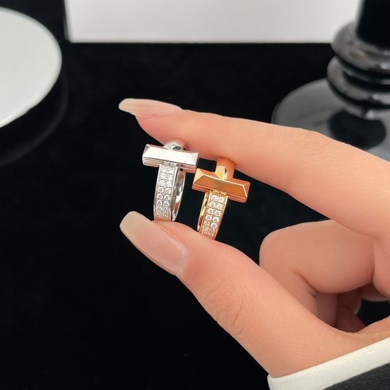 Tiffany & Co. Half Diamond Wide Classic Ring