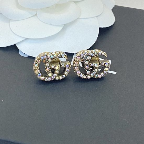 Gucci Iridescent Diamond Vintage Stud Earrings