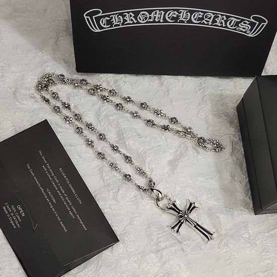 Chrome Hearts Multi-element Cross Pendant Long Necklace