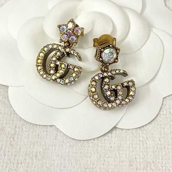 Gucci Iridescent Crystal Classic Stud Earrings
