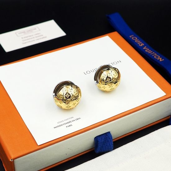 Louis Vuitton LV Two Tone Half Sphere Earrings