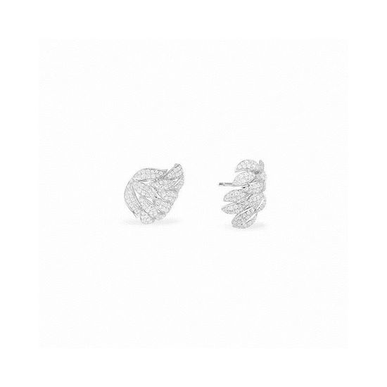 Apm monaco Leaf Shape Winding Stud Earrings