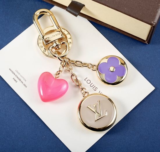 Louis Vuitton LV Flower Pendant Keychain Elegant Design