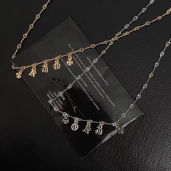Chrome Hearts Sanskrit Engraved Pendant Necklace
