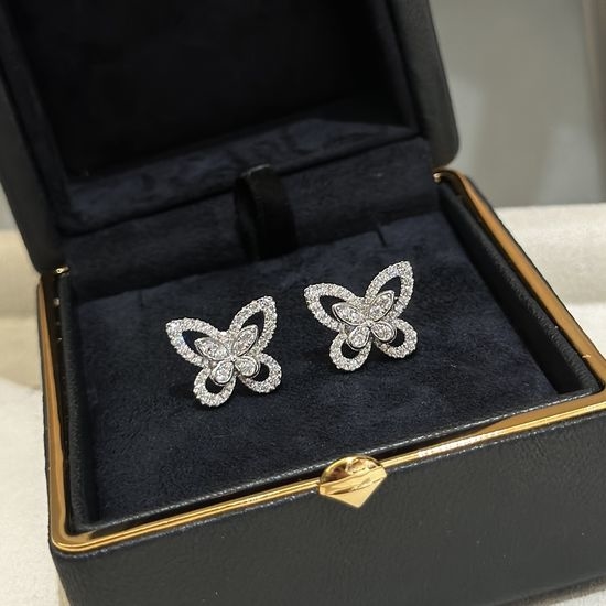 Graff Hollow Butterfly Stud Earrings