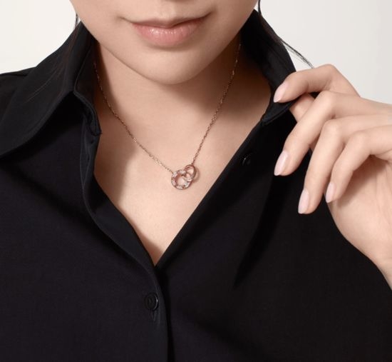 Cartier Reversible High-End Custom Double Ring Necklace