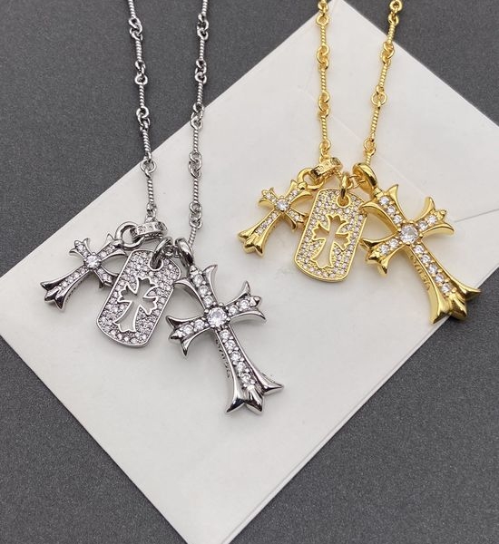 Chrome Hearts Reversible Diamond Cross Pendant