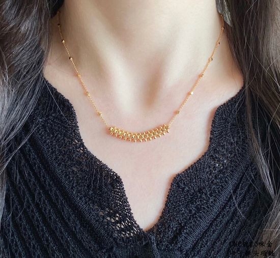 Cartier Gold Plated Rivet Pendant Necklace