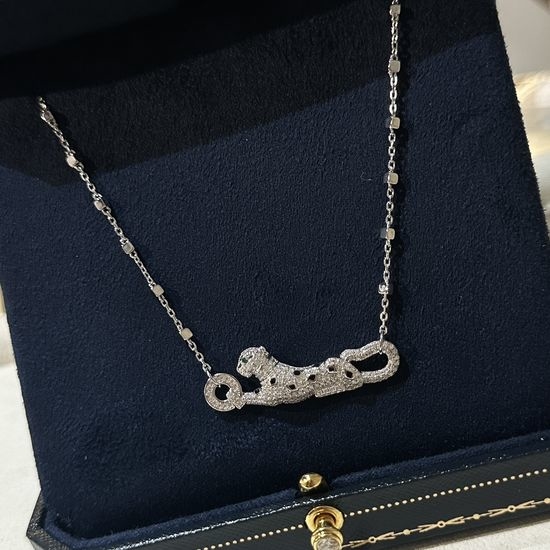 Cartier Full Diamond Leopard Pendant Necklace