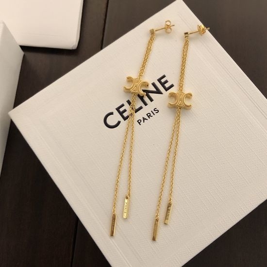 Celine Classic Tassel Design Stud Earrings