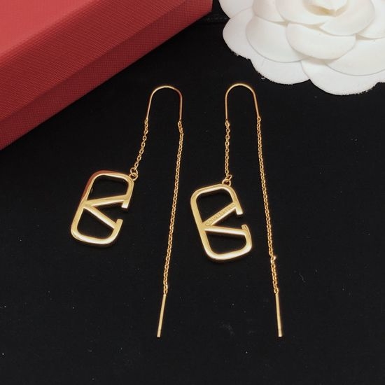 Valentino Tassel Drop Earrings Brass Material