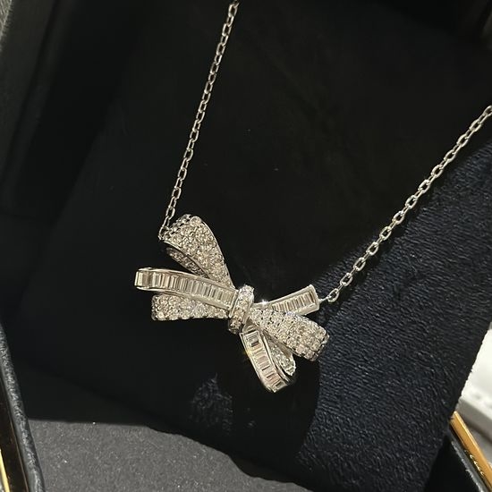 Polo Ralph Lauren Bow Knot Inlaid Crystal Necklace