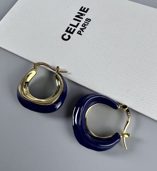 Celine Multi Color Enamel Stud Earrings