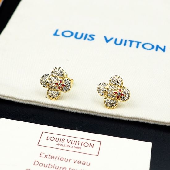 Louis Vuitton LV Zircon Inlaid Doll Stud Earrings